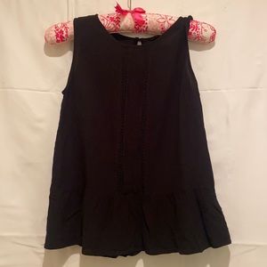 Black sleeveless blouse